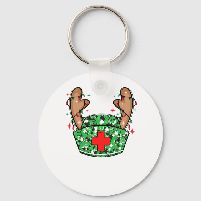 Llavero Navidades educados enfermeras Green Sparkle (Anverso)