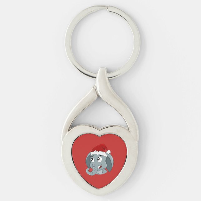 Llavero Navidades elefante personalizado keychain (Anverso)