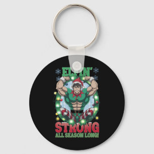 Llavero Navidades Elf Gym entrenan con fuerza en Elfin tod