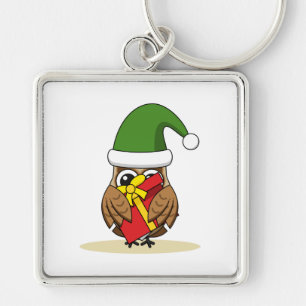 Llavero Navidades Elf Owl con presente