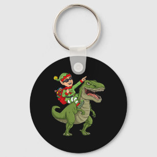 Llavero Navidades Elf Riding Dinosaur T Rex Niños Diversió