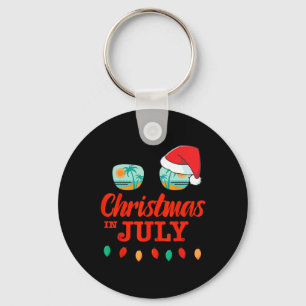 Llavero Navidades En Julio Con Sungles Santa Hat Para El S