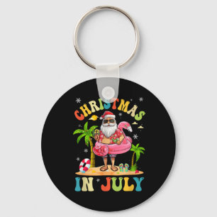Llavero Navidades En Julio Funny Santa Summer Beach Vacati
