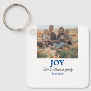 Llavero Navidades felices añaden el nombre de familia foto