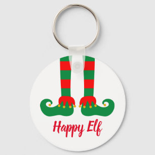 Llavero Navidades felices elf keychain con texto personali