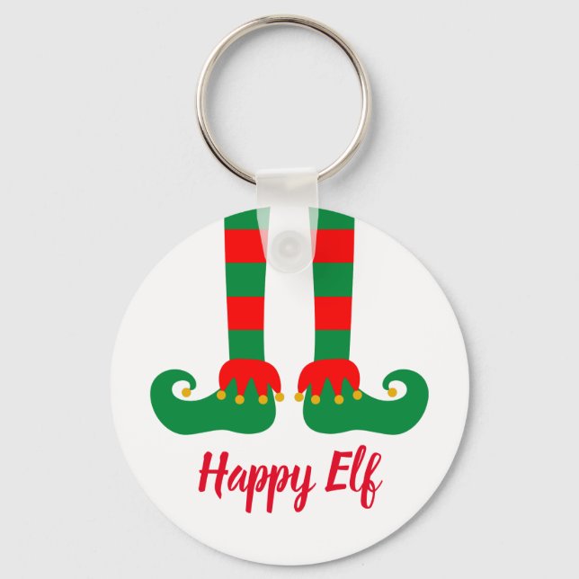 Llavero Navidades felices elf keychain con texto personali (Anverso)