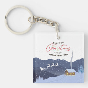 Llavero Navidades Feliz año nuevo personalizable Santa