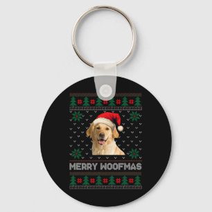 Llavero Navidades feos de Golden Retriever Santa Dog Xmas 