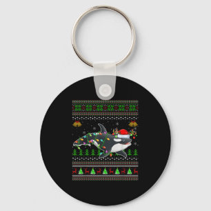 Llavero Navidades feos de la ballena orca sudaderos Santa