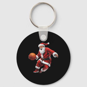 Llavero Navidades feos del básquetbol Santa Slam Dunk