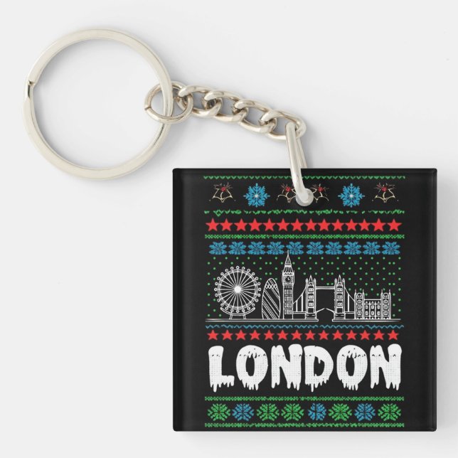 Llavero Navidades feos del Reino Unido (Frente)