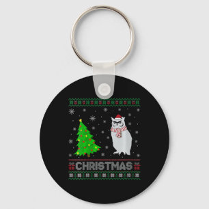Llavero Navidades feos sudan en árbol de navidad femenino