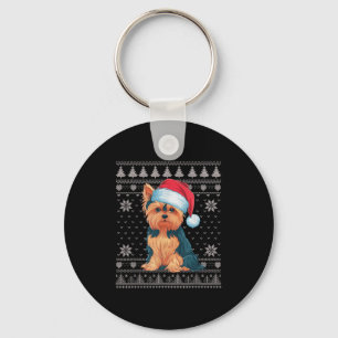 Llavero Navidades feos y graciosos de Yorkie sudan Santa X