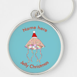 Llavero Navidades Fiesta Jellyfish Personalizado Keychain