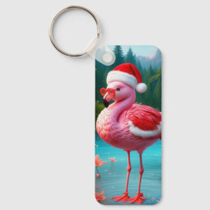 Llavero Navidades Flamingo Como Santa Claus-47475
