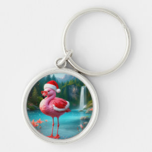Llavero Navidades Flamingo Como Santa Claus-47475