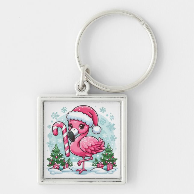 Llavero Navidades Flamingo Sublimation Clipart (Frente)