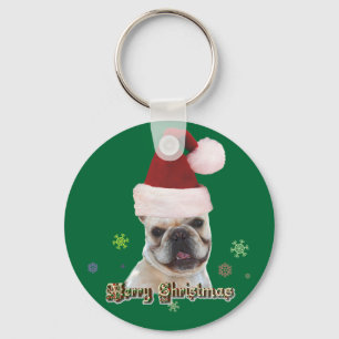 Llavero Navidades french bulldog keychain