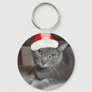 Llavero Navidades gatos azules rusos
