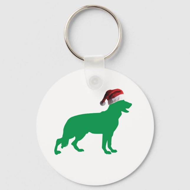 Llavero Navidades German Shepherd (Anverso)