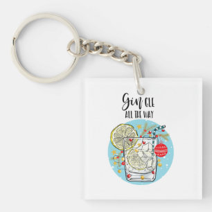 Llavero navidades Gin graciosos jingle de tarjeta todo el