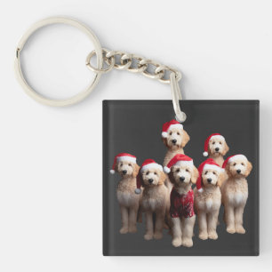 Llavero Navidades Goldendoodle, perro de navidad