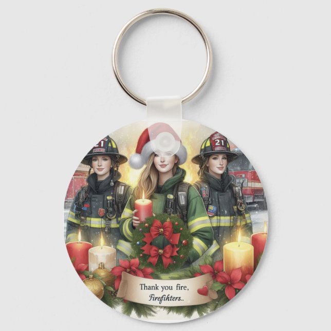 Llavero Navidades gracias por los bomberos (Anverso)