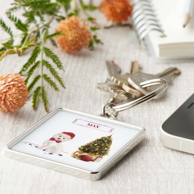 Llavero Navidades graciosos con árbol (Lado)