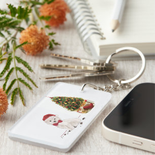 Llavero Navidades graciosos con árbol