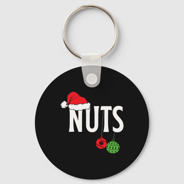 Llavero Navidades graciosos de nueces de pecho castañas Pa (Anverso)