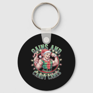 Llavero Navidades Graciosos, Ganancias De Elf Gym Workout 
