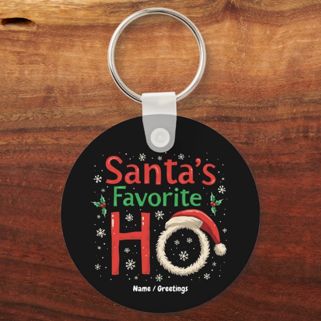 Llavero Navidades graciosos, la favorita de Santa Claus, H (Anverso)
