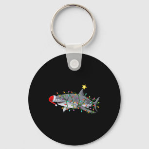 Llavero Navidades gráficos de Navidad Tiburones divertidos