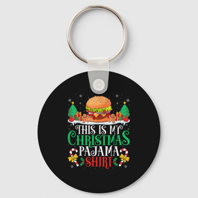 Llavero Navidades hambrientos Pajama Shirger Burger Lover  (Anverso)
