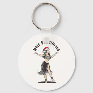 Llavero Navidades hawaianos Hula Skirt Chica Santa Hat Mel