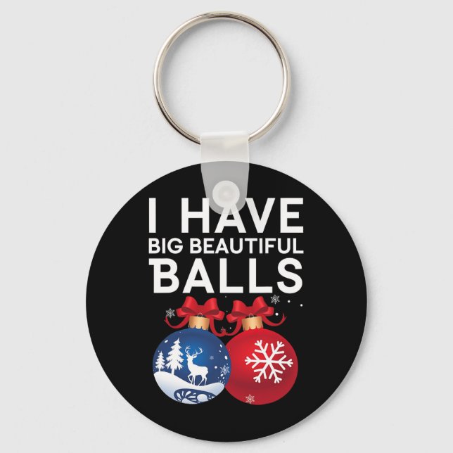 Llavero Navidades Hombres con los ojos graciosos que tengo (Anverso)