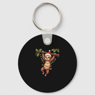 Llavero Navidades iluminan a Sloth con Gorra de Navidad -
