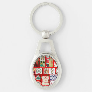 Llavero Navidades ilustraciones Vintage Holiday Fun