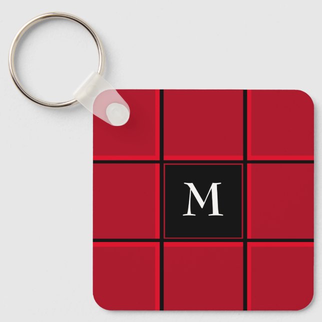 Llavero Navidades iniciales rojos y negros (Anverso)