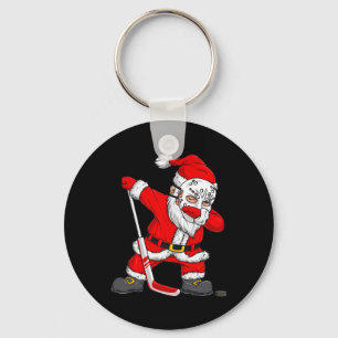 Llavero Navidades Jugador de Hockey Santa Dabbing Niños Da
