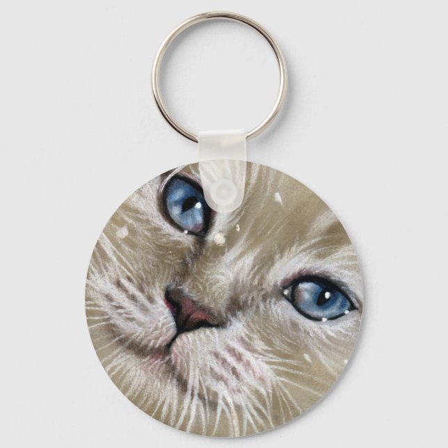 Llavero Navidades Kitten Cat Face Keychain (Anverso)