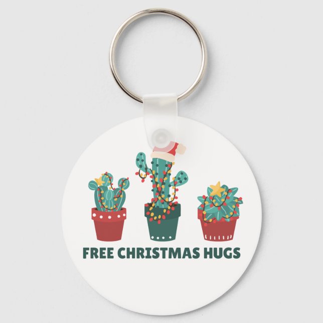 Llavero Navidades libres abrazos Funny Cactus Plants Keych (Anverso)