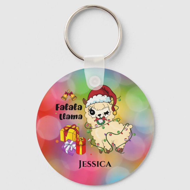 Llavero Navidades Llama Keychain (Anverso)