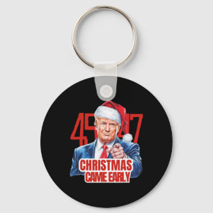 Llavero Navidades llegaron temprano y gracioso Donald Trum