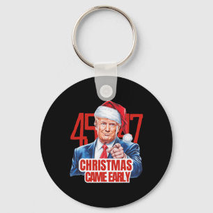 Llavero Navidades llegaron temprano y gracioso Donald Trum