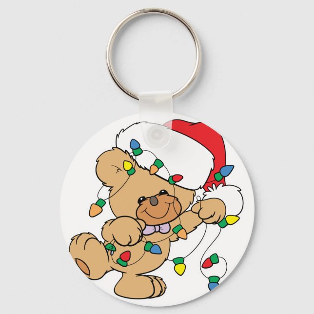 Llavero Navidades Luces Teddy Bear (Anverso)