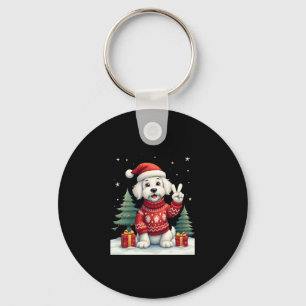 Llavero Navidades malteses de mano divertida de la paz ilu