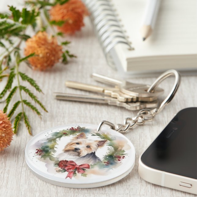 Llavero Navidades más aterradores de Biewer Wreath Festime (Frente Derecha)