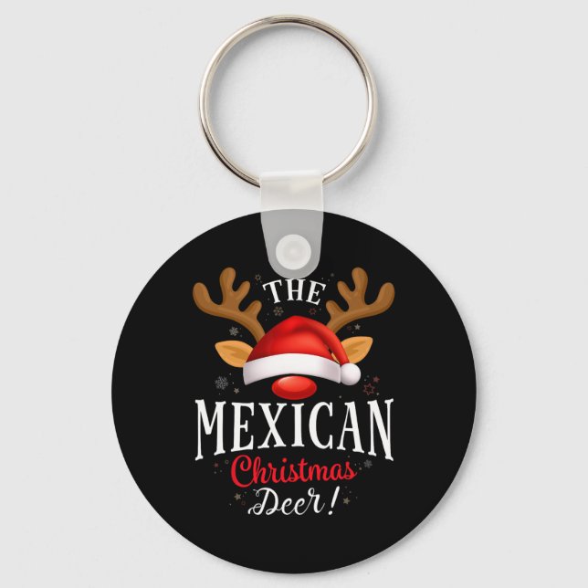 Llavero Navidades mexicanos con pareja de Navidad Deer Pjs (Anverso)