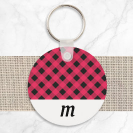 Llavero Navidades Monogramados Rustic Buffalo Check